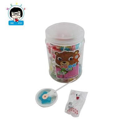 China Full Size Handmade Packed In Jar Small Bear Shape Lollipop Candy Pirulito for sale