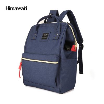 China With USB frosted navy waterproof polyester backpack bag for sale