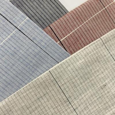 China Breathable woven woven dyed 100% cotton yarn plaid shirt fabric for clothing/cloth for shirts with good price for sale