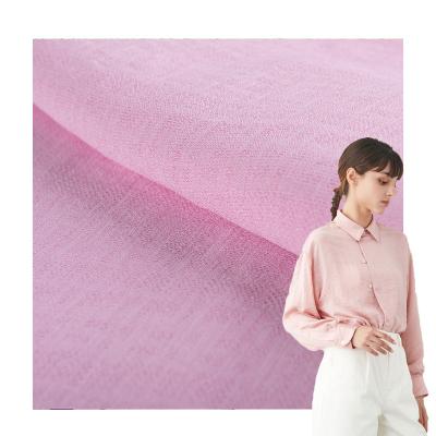 China 2022 Creep Ply Breathable Woven Nylon Yarn Dyed Cotton Rayon Fabric For Blouse for sale