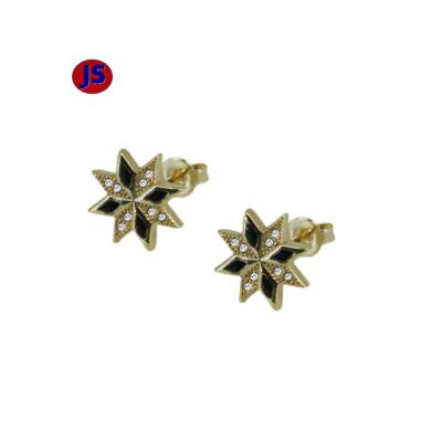 China TRENDY Moroccan Sunflower Stud Earrings Fashion Brass Material Plating 14K Color Earrings 2023 for sale