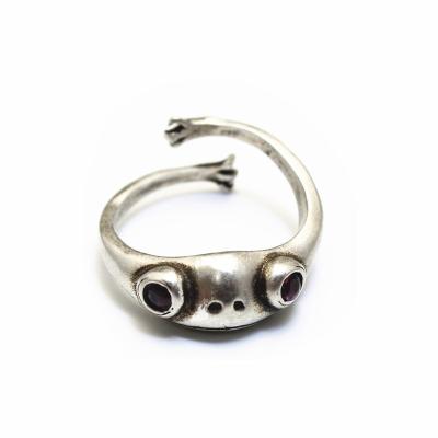 China Fashion e 925 sterling silver animal ring wedding ring high quality punks frog ring for sale