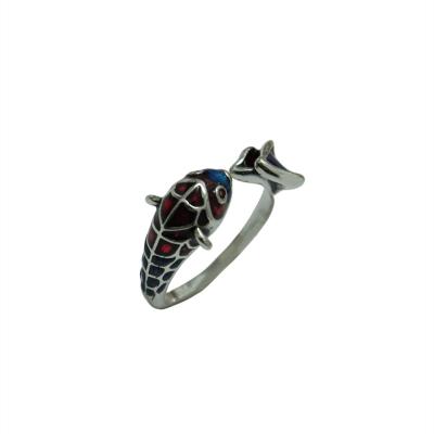 China S925 Silver Pisces Punk Ring Opening Adjustable Pisces Every Year Ring Silver Jewelry for sale