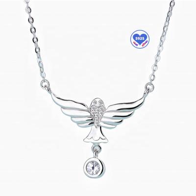 China FASHIONABLE 925 Sterling Silver Eagle Pendant Necklace with Zirconia Bird and Animal Necklace for Women for sale