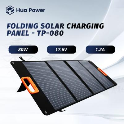 China Portable Solar Panel 80W Klappsolarplatten 17,6V 1,2A für tragbare Kraftwerke zu verkaufen