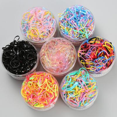 China Elastic Hair Tie Hair Bands Mini Rubber Band Hair Rope Ponytail Holder For Kids Girl Hair Accessories Mix Black Colors for sale