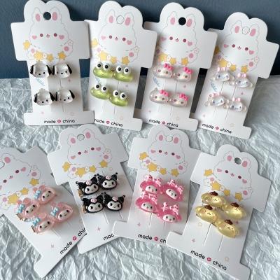 China Beautiful Princess Lady Hair Set 2022 New 2pcs/Set Summer Cartoon Cute Animal Transparent Hair Clip Sanrio Hair Accessories Lovely for sale