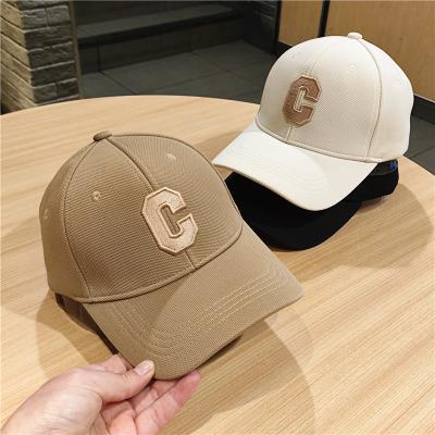 China breathable & Big c letter baseball cap 2022 new Korean stereo embroidery hat hard-top sports waterproof for men and girl for sale