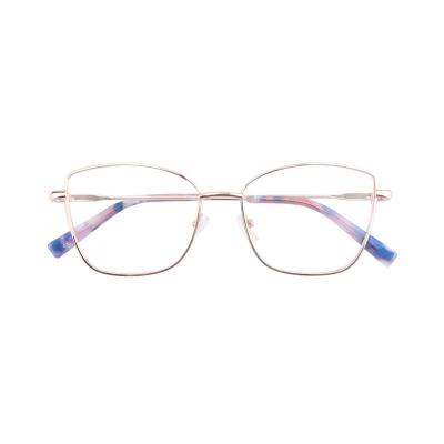 China Fashion Womens Cat Eye Logo Optical Frame Gafas Glass Reading Glasses Custom Made Eyeglasses for sale