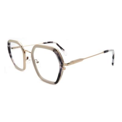 China For Popular 2022 New Fashion Glasses Reading Glasses Men Women Men Transparent Custom Logo Metal Optical Frame High Quality for sale