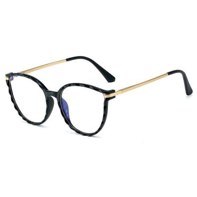 China For blue light new 2022 ladies reading glass anti blue round light metal retro glass blocking women's sight glass TR90 for sale