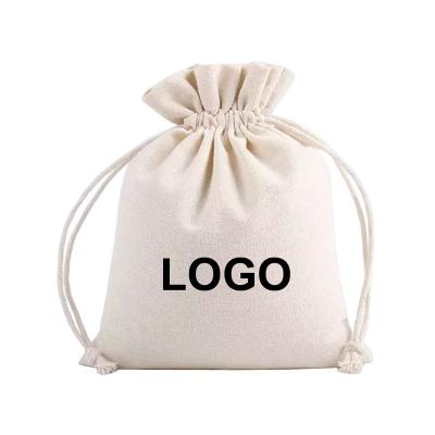 China Custom durable eco-friendly natural custom logo jewelry string suction gift production bag canvas cotton fabric wholesale pocket durable bag for sale