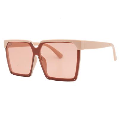 China For 2022 Women's UV400 Men's Plastic Square Sunglasses New Design Big Frame Fashion Reading Glass Sun Glasses for sale