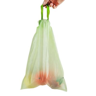 China BIODEGRADABLE 100% Compostable Biodegradable Food Waste Suction Twine Bag On Roll Cornstarch Resin Eco-Friendly Packaging Certificated for sale