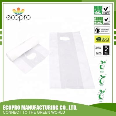 China 2022 Hot Sale 100% BIODEGRADABLE Compostable Gift Bag Shopping Packaging Waste Die Cut Punch Handle Bag for sale