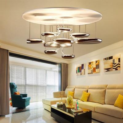 China Circular Ring Glass Pendant Light Home Decor Italian Modern Hanging Glass Hanging Light Custom Hotel Lobby Light for sale