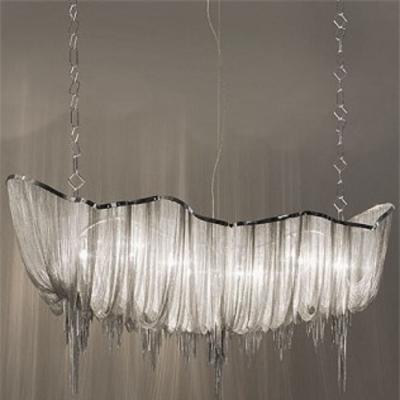 China EUROPEAN Luxury Modern Chrome Color Aluminum Chain Hanging Light Acorn Chandelier And Pendant Lamp for sale