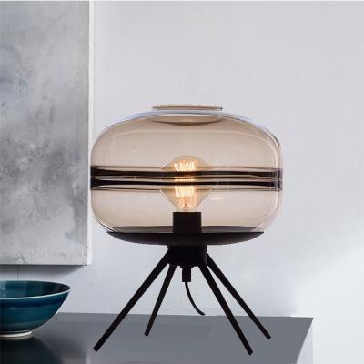 China Post-modern minimalist Nordic style grey/blue smoky mini table lamp table lamp for dining room table sofa desk for sale