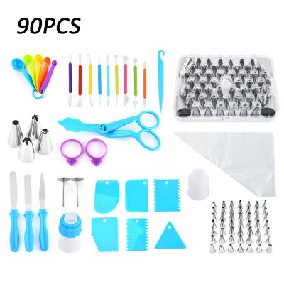 China Sustainable 90 PCS Home Bake Cake Decorating Supplies Kit Baking Tools Decorating Nozzles Set for sale