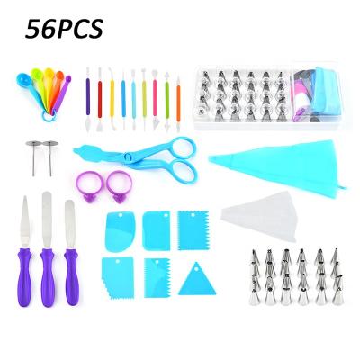 China Viable 56 Pcs Baking Pastry Cake Tools Accessories Reposteria Cake Decorating Supplies Kit Set for sale