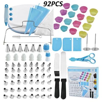 China Viable 92pcs Cake Decorating Tools Kit Fondant Cake Decoration Tools Pastry Bakeware Set for sale