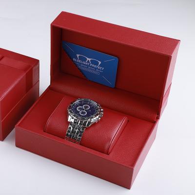 China New Pi Design Custom Leather Pillow Case Custom Red Logo MOQ 1 Box Watch Box Red Watch Box for sale