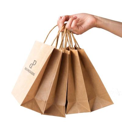 China Wholesale Custom Recyclable Recyclable Kraft Paperboard Kraft Paper Bag Brown Black White Gift Craft Shopping Paper Bags With Handle for sale