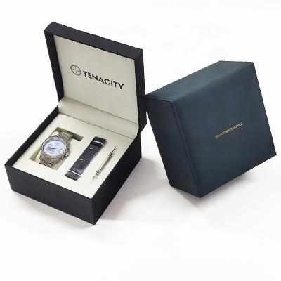 China Cheap and high quality pillow foam leather watch box for men for sale