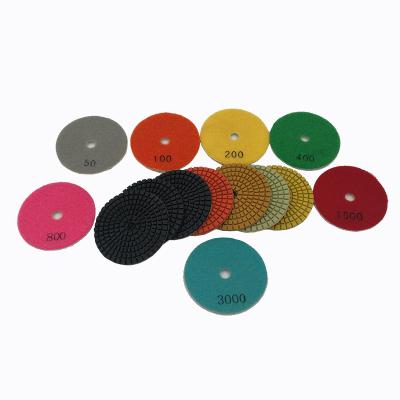 China Durable Flexible Marble Quartz Stone Diamond Polishing Pad For Stone Hand Wet Grinding for sale