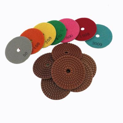 China Durable Granite Dry Polishing Tools 3 Step Diamond Marble Polishing Pad For Concrete for sale