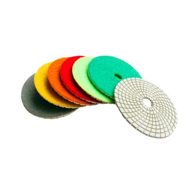 China Durable Colorful Dry Polish Diamond Polishing Pad Granite Resin Grinding Wheel Pads for sale