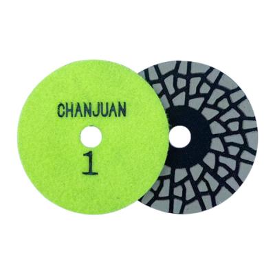 China Durable Granite Dry Polishing Tools 4 Step Diamond Marble Polishing Pad for sale