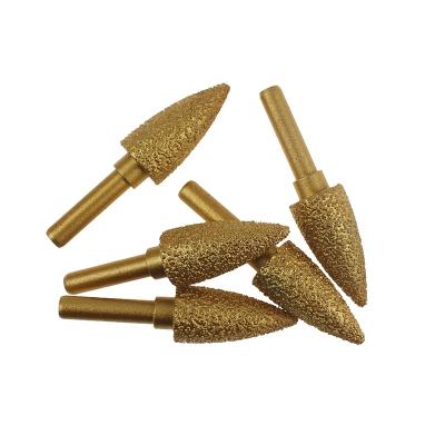 China Rough Diamond Provide Quick Grinding 6mm Vacuum Brazed Diamond Grinding Bits Deburrs Grinding Heads Carving Engraving Bit for sale