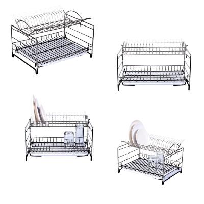 China Wholesale Viable Dish Drying Rack Over The Sink Kitchen 2 Layer Dish Rack Kitchen Shelf For Storage And Organizer for sale