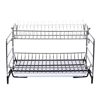 China Factory Wholesale Hot Selling Viable Dish Drying Organizer Drainer Dish Rack Rack With Trolley For Kitchen Storage for sale