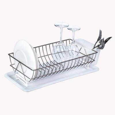 China Viable White Wholesale Kitchen Single Layer Curved Dish Drying Rack Storage Chopsticks Drain Rack For Small Kitchen Organizer for sale