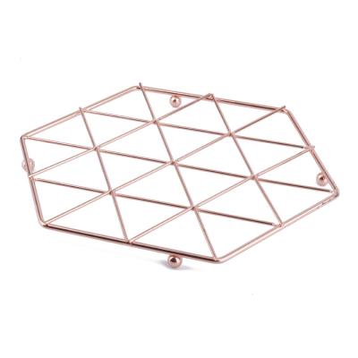 China Viable Powder Coating Hexagon Creativity Iron Wire Finish Tripod for Pot Simplicity European Style Household for sale