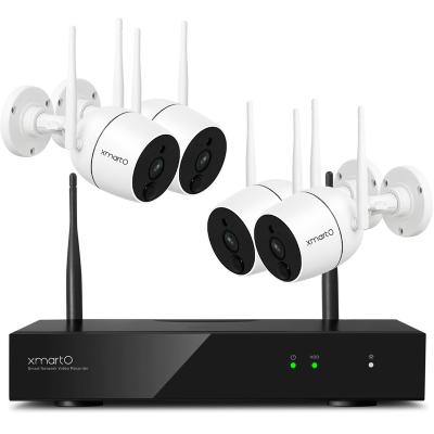 China Siren XMARTO Home Security Camera System Built-in Radio with 1080/1296p WiFi Security Cameras-PIR Dual Video Motion for sale