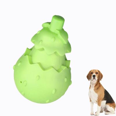 China 100% Molar-Resistant Toy Fruit Pear Funny Chew Toy Made Of Natural Rubber for sale