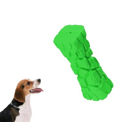 China Durable design non-toxic natural rubber chew dog teeth trunk shaped squeaky cleaning toughdogtoy for sale