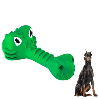 China Sustainable Large dogs with interactive natural non-toxic rubber squeaky and chewy resistant squeak toy dog rubber pet toys for sale