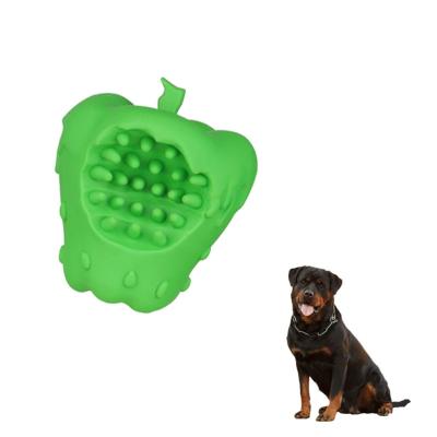 China Viable Hot Fruit Design Toy Aggressive Pet Chew Squeaky Rubber Squeaky Dog Chew Toys for sale