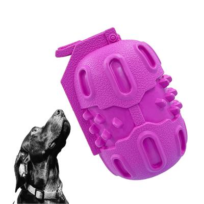 China Sustainable Pomegranate Design Unique Natural Rubber Treats Durable Rubber Dog Toys Dispensing Dog Toys for sale