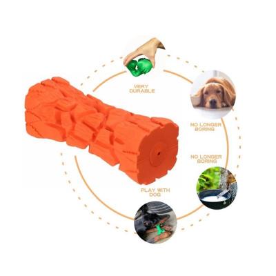 China Sustainable New Trunk Shape Design Natural Rubber Tough Squeaky Chew Dog Toy for Aggressive Chewers for sale