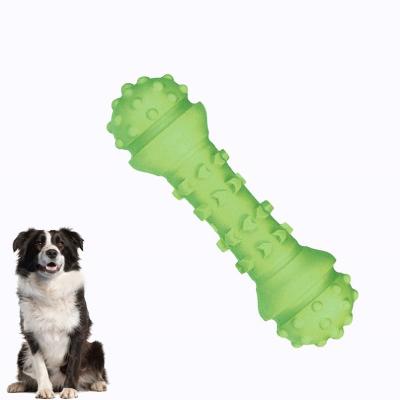 China Sustainable Stick for Extreme Chewers Made of 100% Natural Rubber Bone shape design molar teeth cleaning dog toys for sale