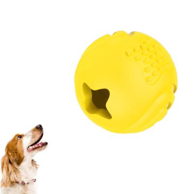 China Sustainable Non-toxic Natural Rubber Dog Toy Ball Indestructible Treat Dispensing Feeder Pet Chew Toys for sale