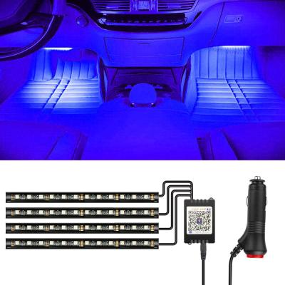 China Retrofit RGB 5050 Strip Atmosphere Remote Car Interior Decorative Led Ambient Lights for sale