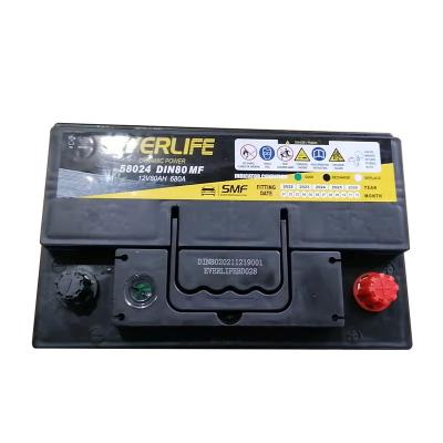 China High quality starter motor battery DIN80 80ah china manufacture car battery starter auto lead acid battery for sale