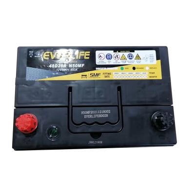 China Maintenance Free Standard Engine Starter Battery N50 50ah Lead Acid Battery Automotive Starter Battery JIS for sale