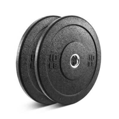 China Gym Exercise High Temperature Rubber Barbell Weight Bumper Plates With Crumbs Color for sale